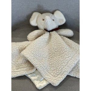 Bean Sprouts Plush Elephant Cream Stuffed Sherpa Lovey Stitched Brown Rare 16"